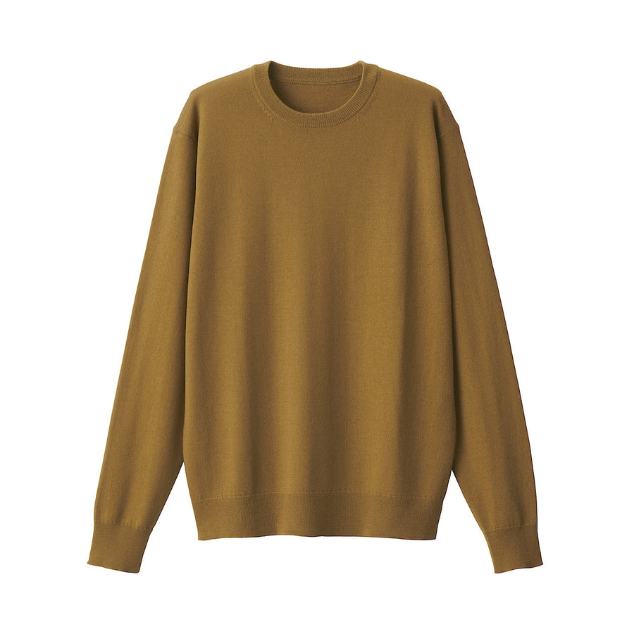 Merino Wool Crew Neck Washable Sweater