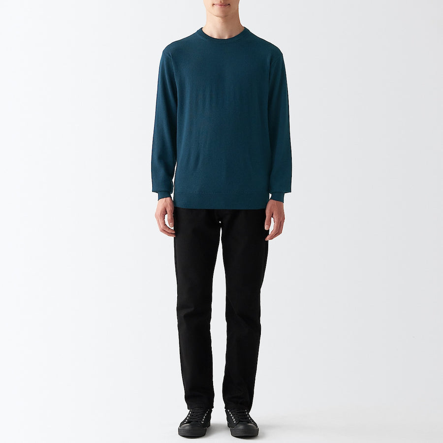 Merino Wool Crew Neck Washable Sweater