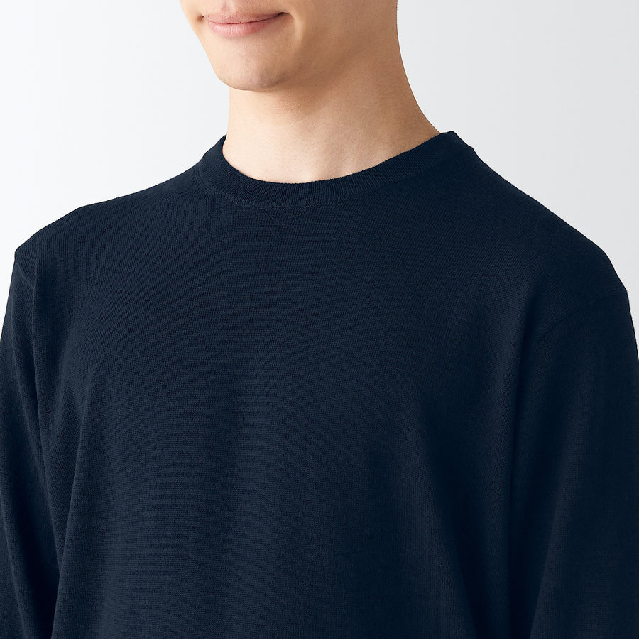 Merino Wool Crew Neck Washable Sweater