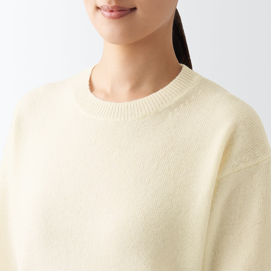 Wool Middle Gauge Crew Neck Sweater 