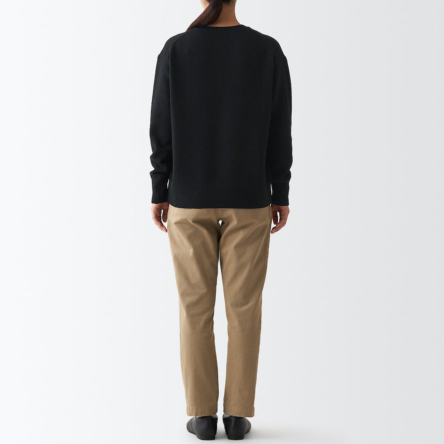 Wool Middle Gauge Crew Neck Sweater 