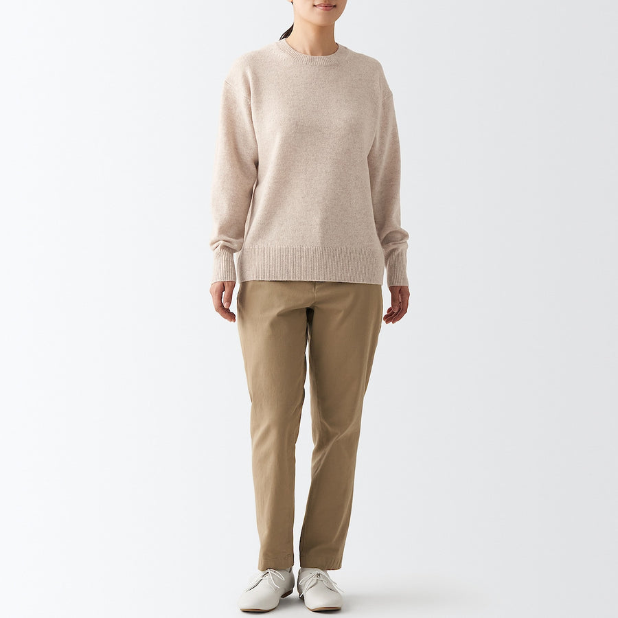 Wool Middle Gauge Crew Neck Sweater 