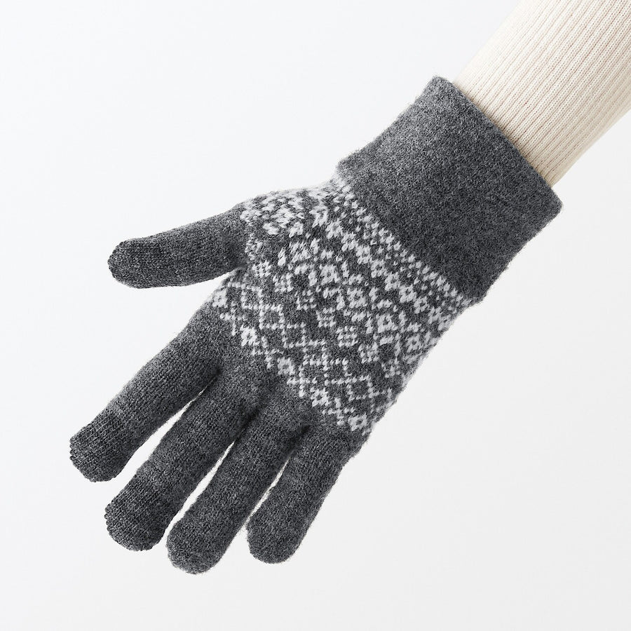 Wool Blend Brushed Touchscreen Gloves