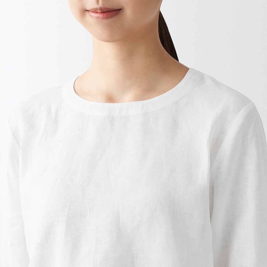 French Linen 3/4 Sleeve Blouse