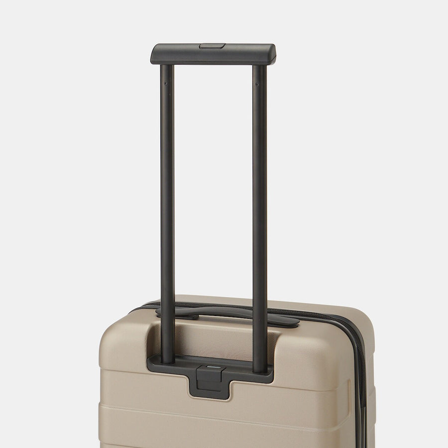Hard Shell Suitcase (35L) w/ Stopper & Adjustable Handle - Beige