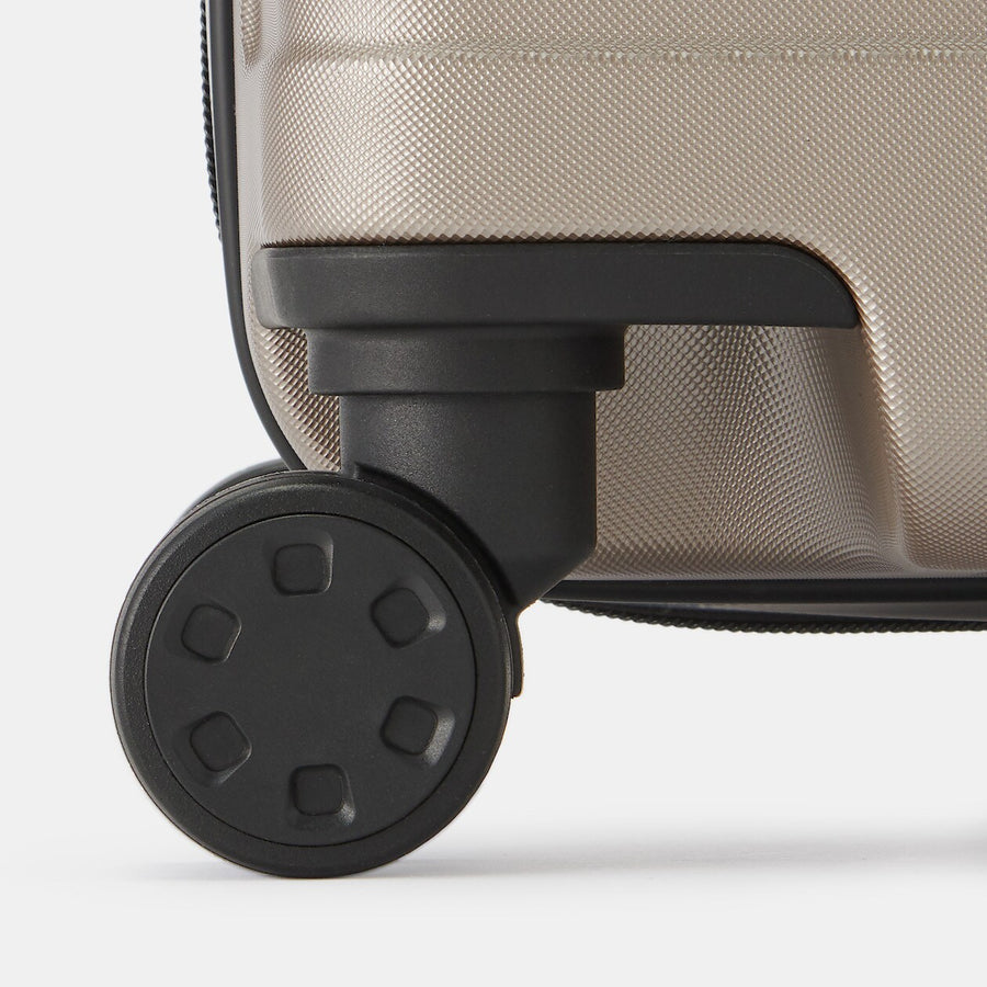 Hard Shell Suitcase (35L) w/ Stopper & Adjustable Handle - Beige