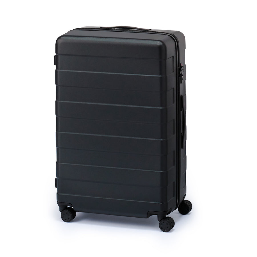 Hard Shell Suitcase (88L) With Stopper and Adjustable Handle - Black