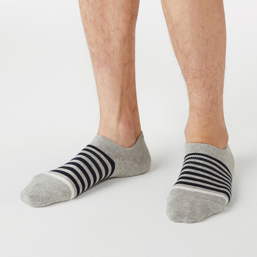 Right Angle Striped Sneaker Socks