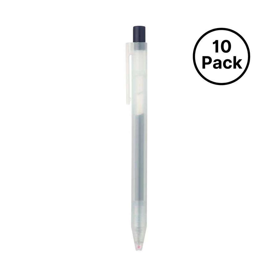 Smooth Gel Ink Ballpoint Pen - Knock Type 0.5mm (10 Pack)