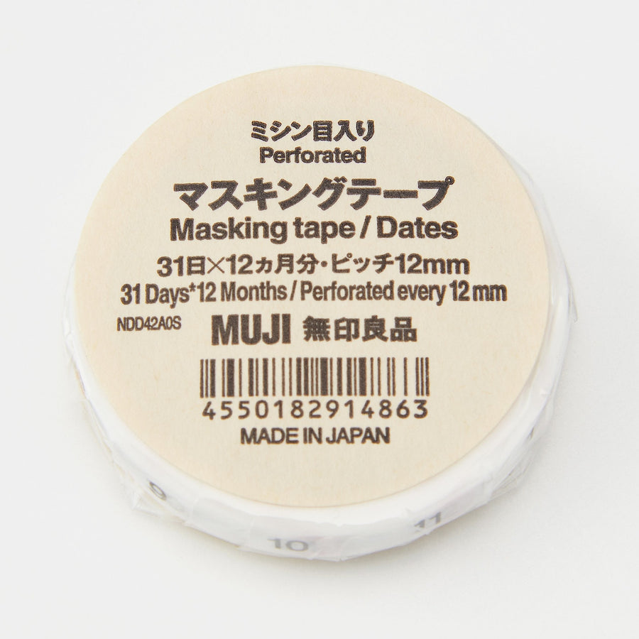 Perforated Masking Tape - Dates
