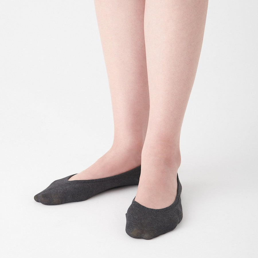 Non-Slip Wide Fit Cotton Blend No-Show Socks