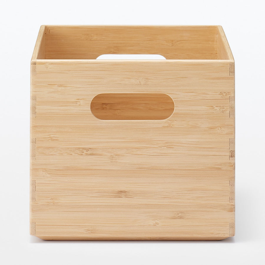 Stackable Rectangular Bamboo Box - 1/2 Medium