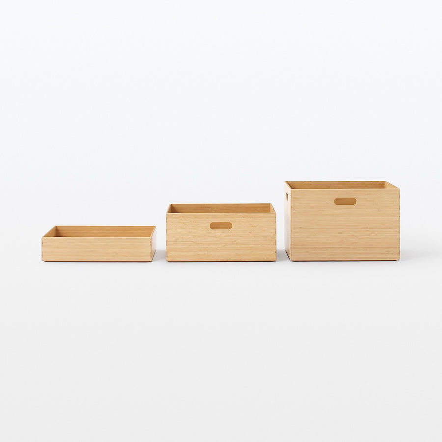 Stackable Rectangular Bamboo Box - Small