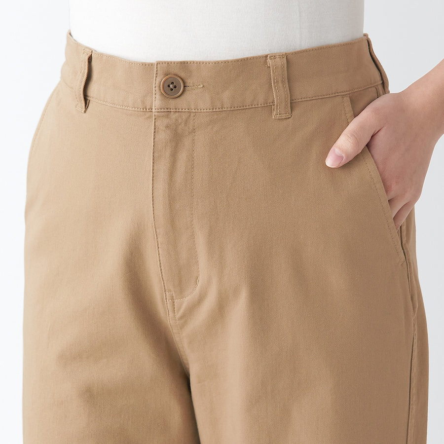MUJI Women's 4-Way Stretch Wide Chino Pants