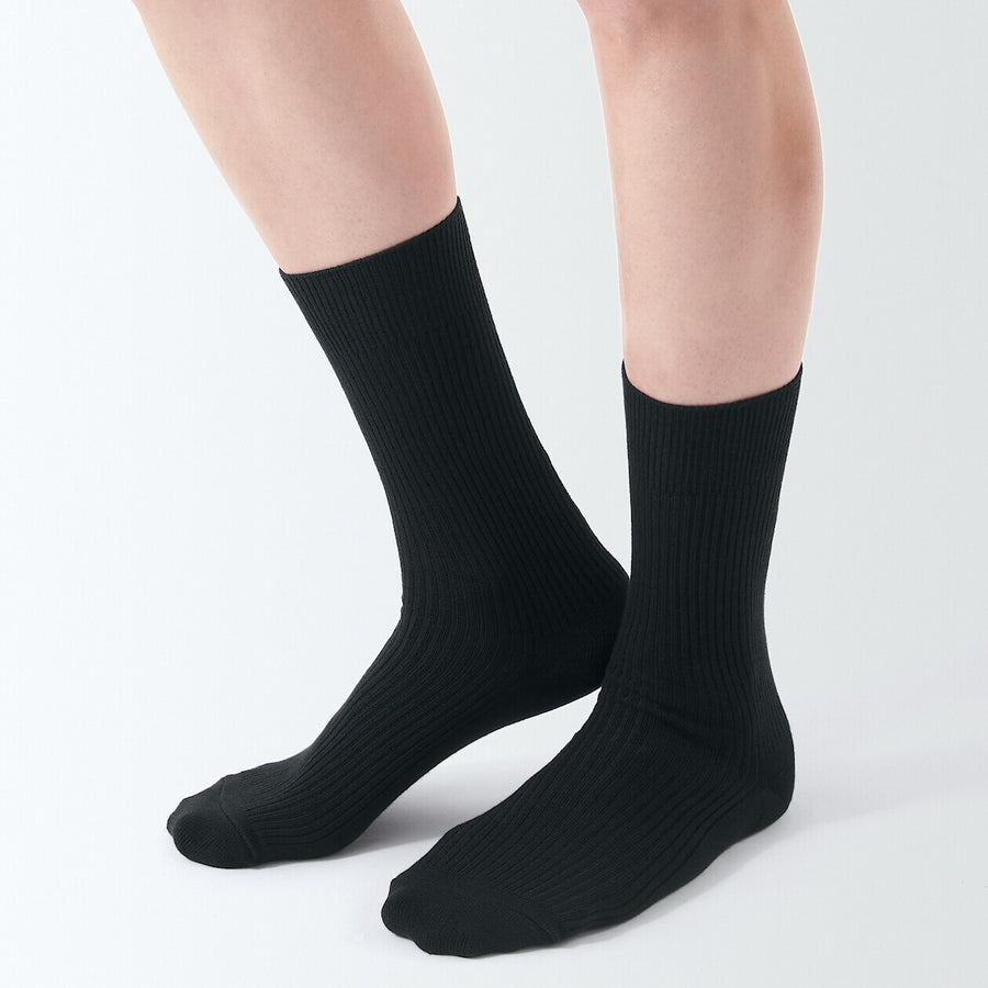 Right Angle One Size Fits Fits All Rib Socks - 3 Pack – MUJI Australia