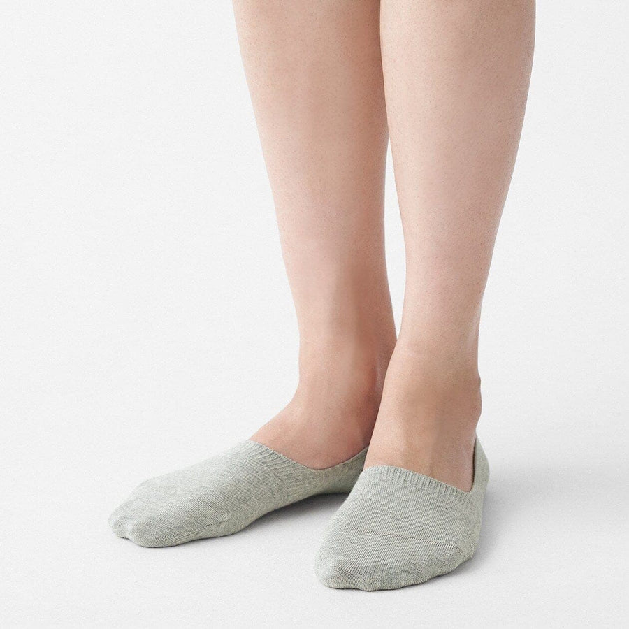 Non-Slip Wide Fit Cotton Blend No-Show Socks – MUJI Australia