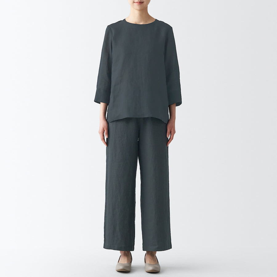 French Linen Straight Pants