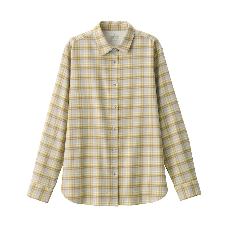 Double-brushed flannel Regular collar L/S shirt