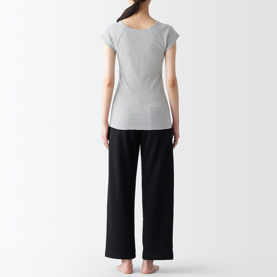 Cotton ribbed French sleeve TLADY XS Grey