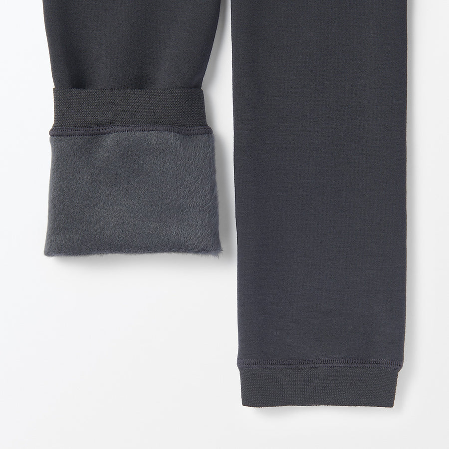 Back fleece Thick Leggings (Full Length)BeigeXS