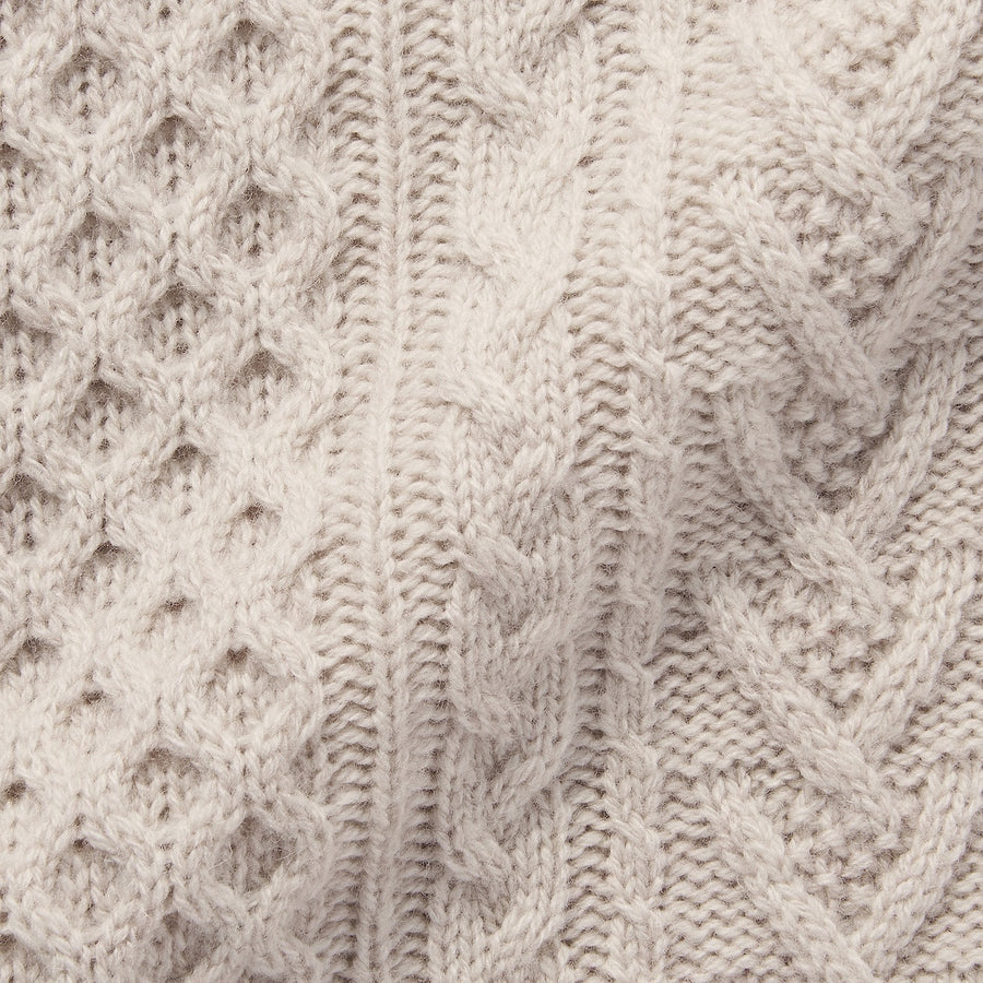 Wool Cable Pattern Crewneck Sweater – MUJI Australia