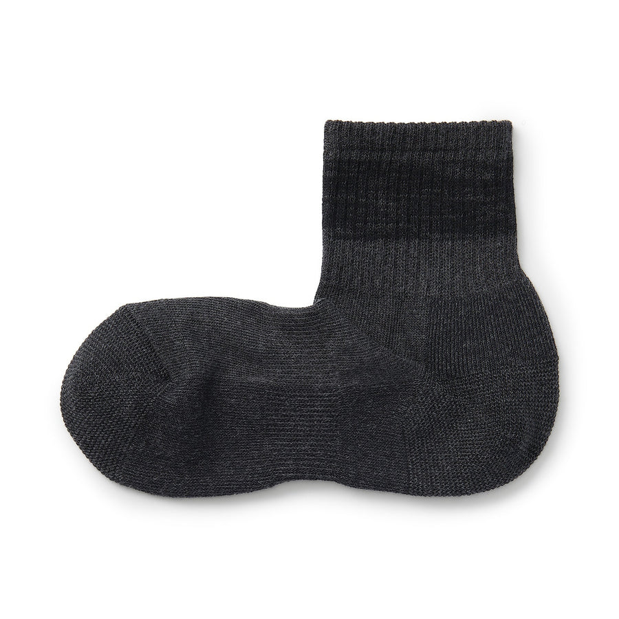 Right Angle Pile Short Socks(Color Blocking)23-25cm Cgrey p