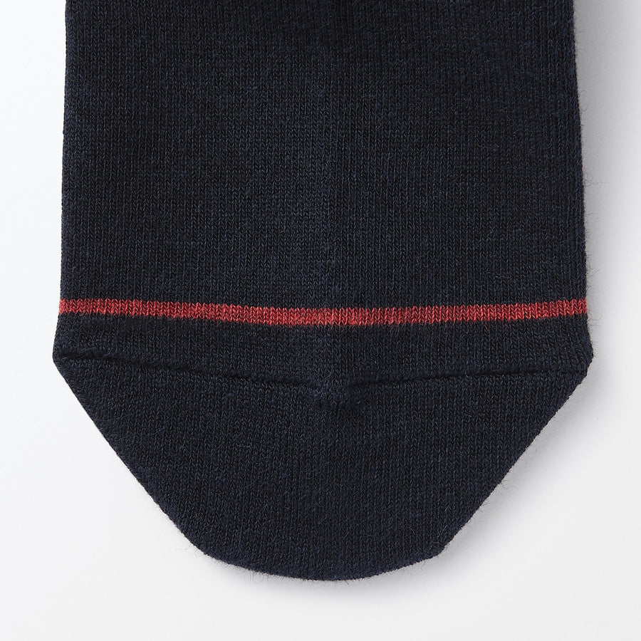 Right angle warm material socks(Thin)Dark navy21-23cm