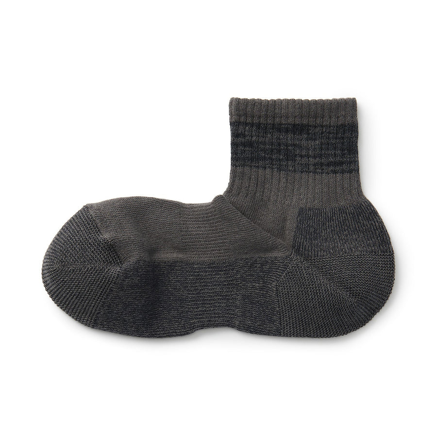 Right Angle Pile Short Socks(Color Blocking)23-25cm Cgrey p