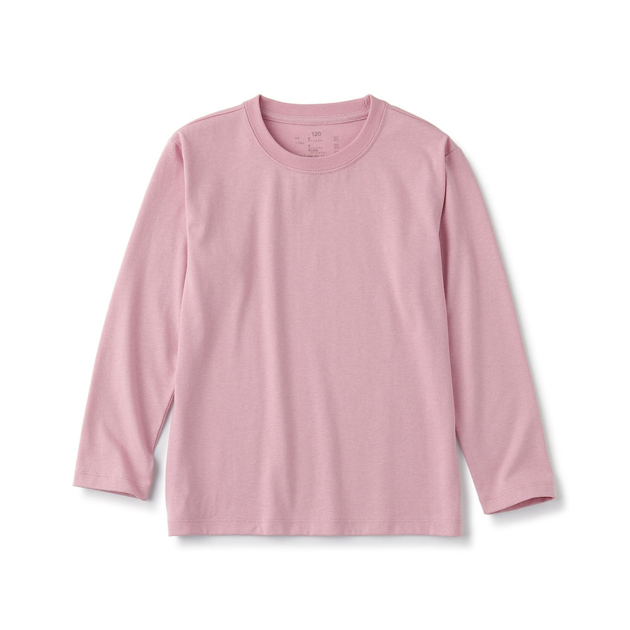 Crew neck L/S T-shirt KIDS110 Smoky pink