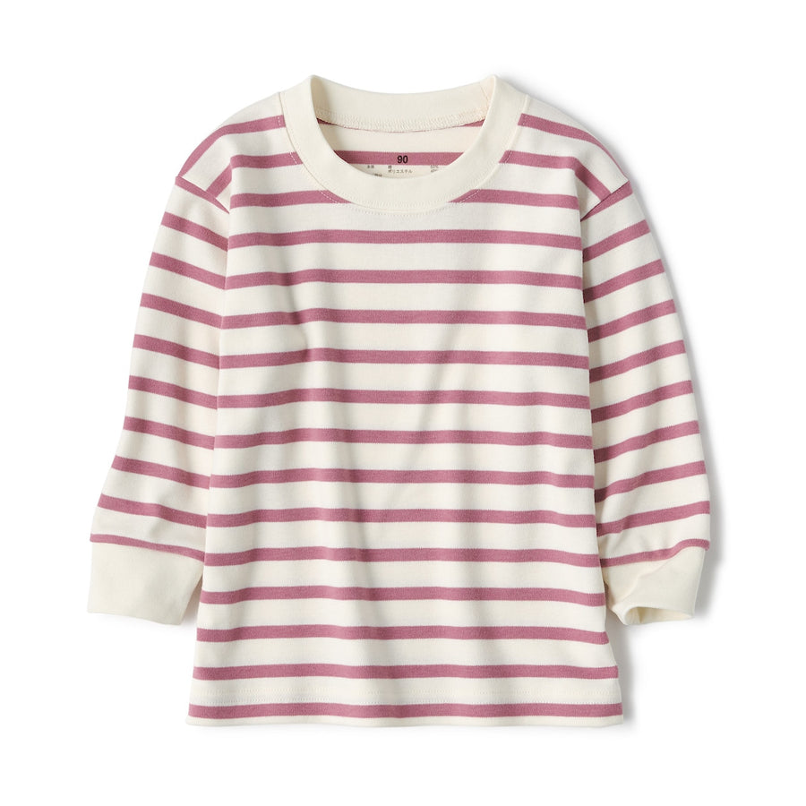 Brushed Crew neck T BABY 80 Red stripe