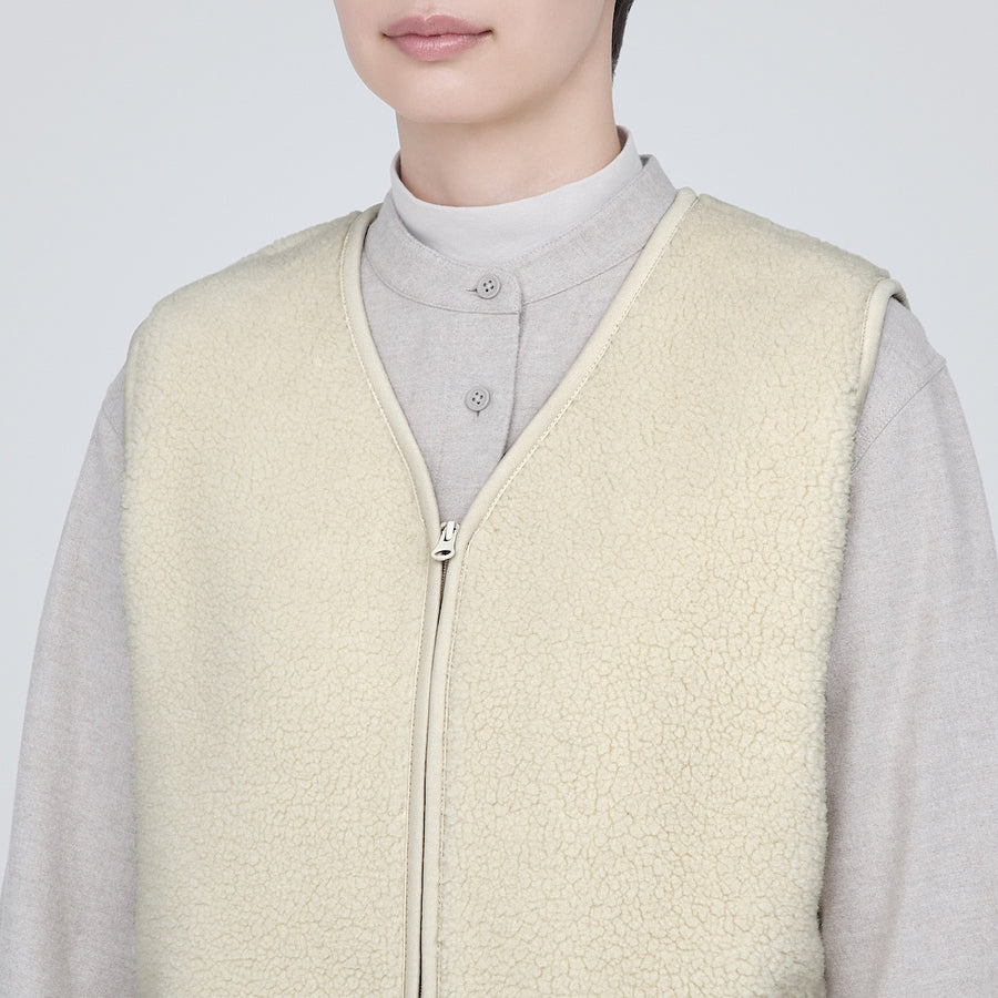 Boa fleece vest LADY XS Ivory