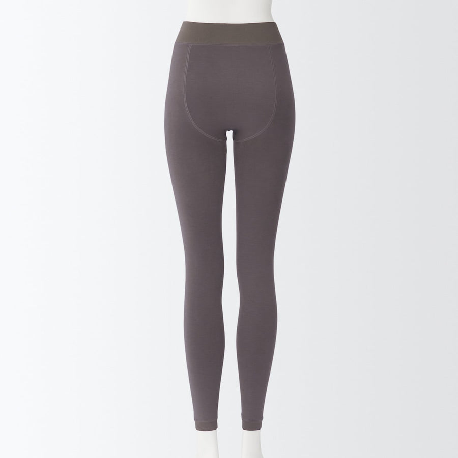 Back fleece Thick Leggings (Full Length)BeigeXS