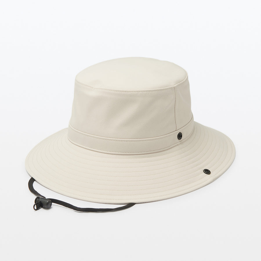 Water repellent Sealing taped safari HatBlack56.5-59cm