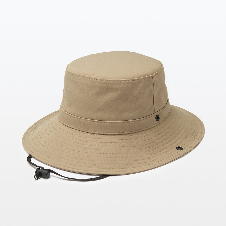 Water repellent Sealing taped safari HatBlack56.5-59cm