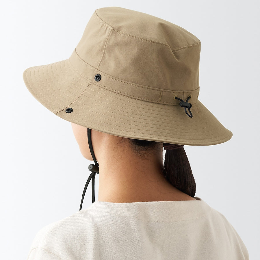 Water repellent Sealing taped safari HatBlack56.5-59cm