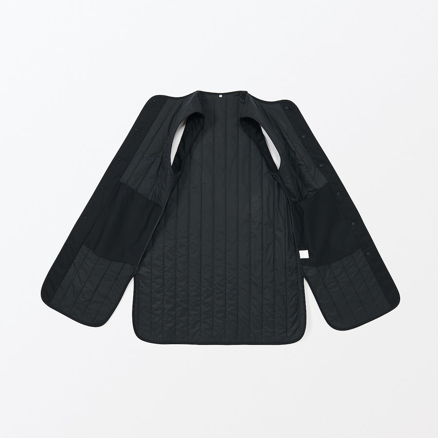 W's Kapok blend padded Long giletBlackXS