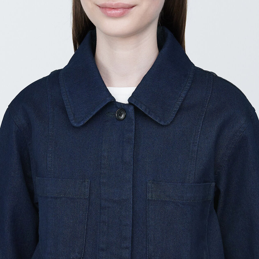 Women's Kapok blend denim Shirt jacketLADY XS Dark navy