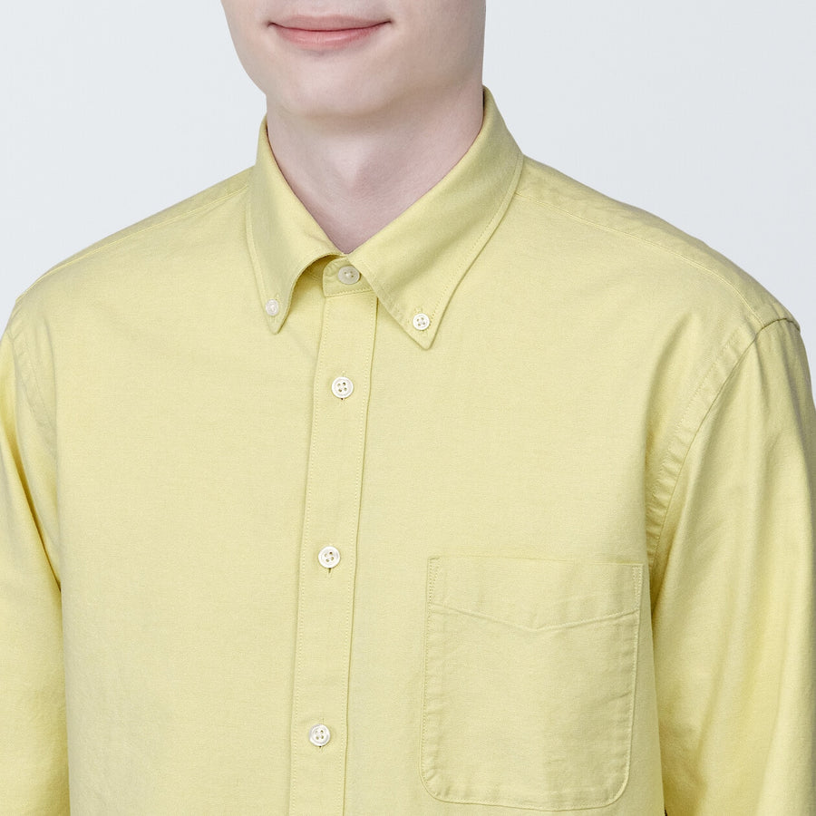 M's Washed oxford button down L/S shirtWhiteXS