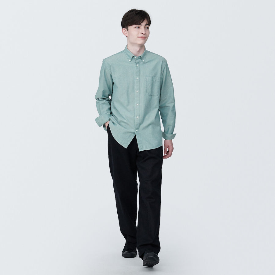 M's Washed oxford button down L/S shirtWhiteXS