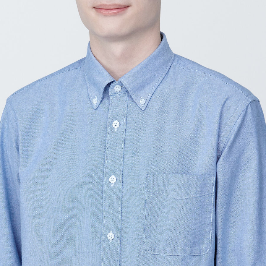 M's Washed oxford button down L/S shirtWhiteXS