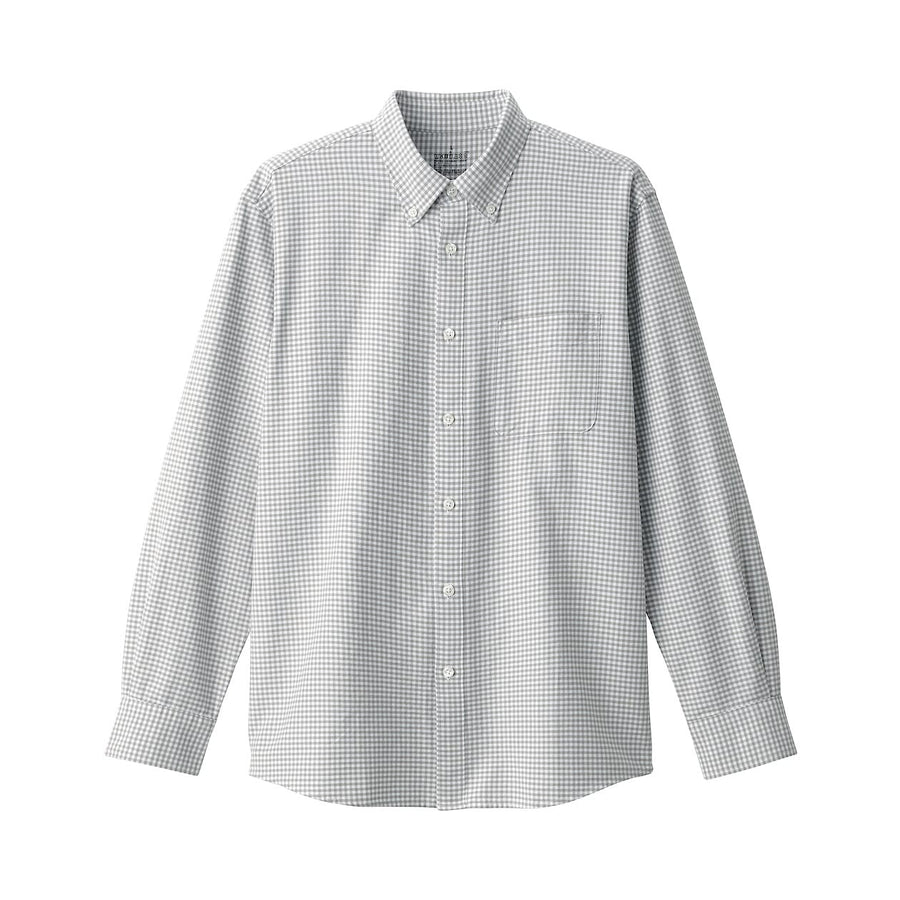 M's Washed oxford button down L/S shirtWhiteXS