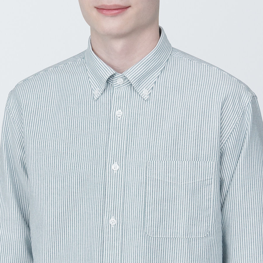 M's Washed oxford button down L/S shirtWhiteXS