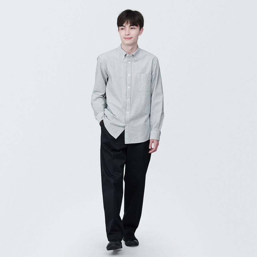 M's Washed oxford button down L/S shirtWhiteXS