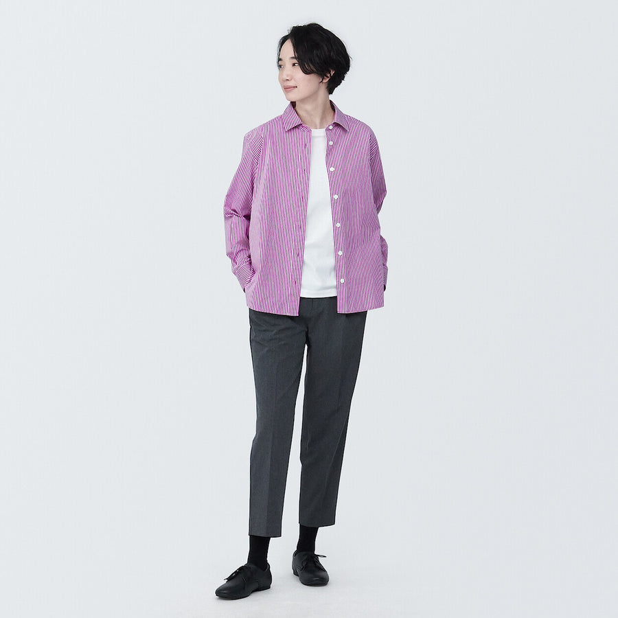 W's Washed broadcloth Regular collar L/S shirtWhiteXS