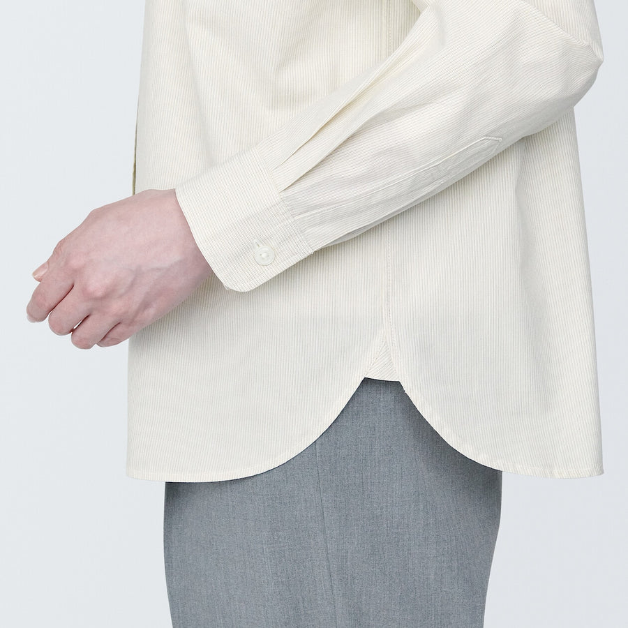 W's Washed broadcloth Regular collar L/S shirtWhiteXS