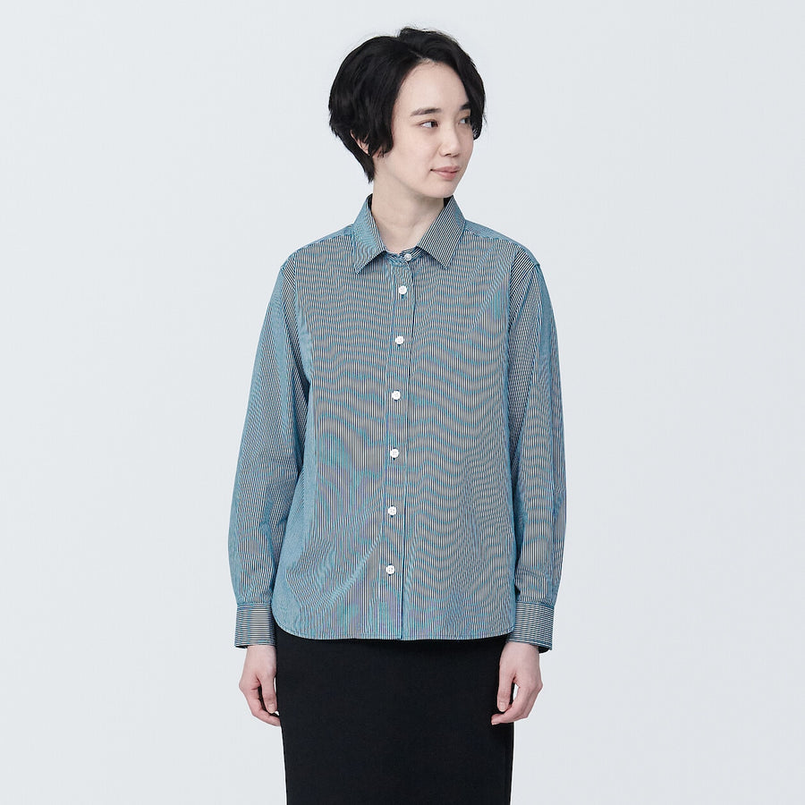 W's Washed broadcloth Regular collar L/S shirtWhiteXS