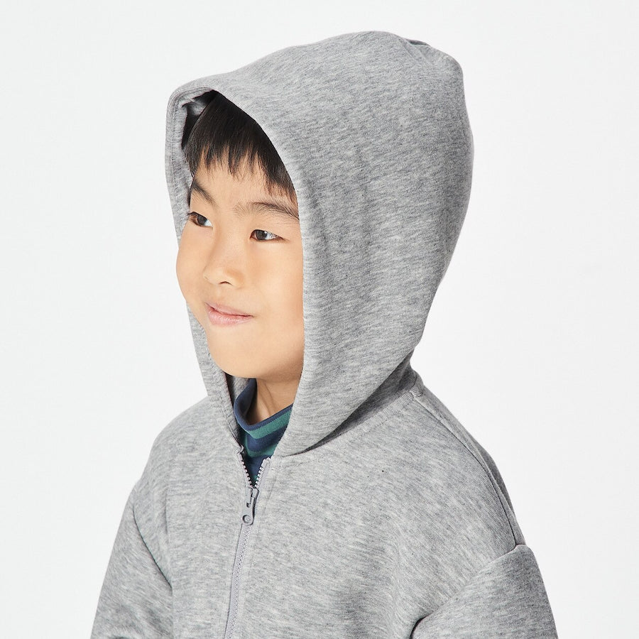 K's Double Knitted Sweatshirt Zip up hoodieGray110