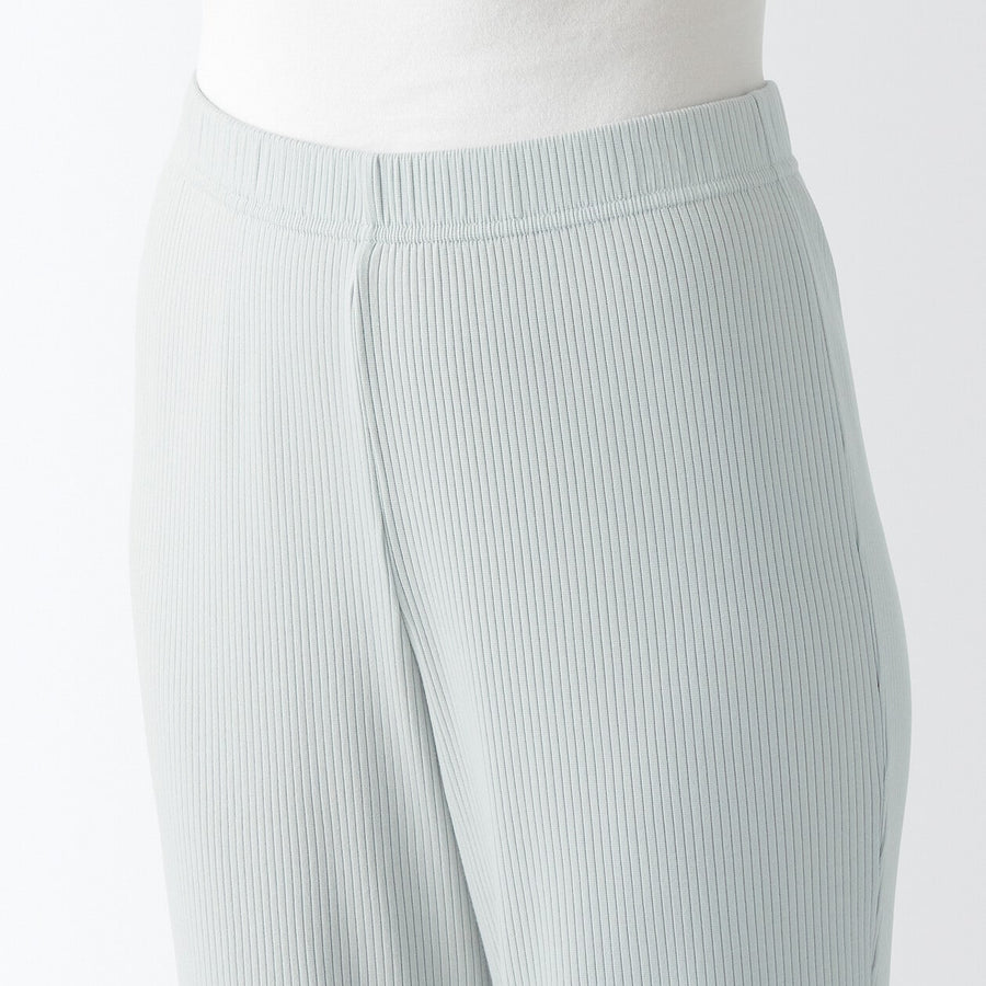 W's SMOOTH ribbed longpants Charcoal grayXS