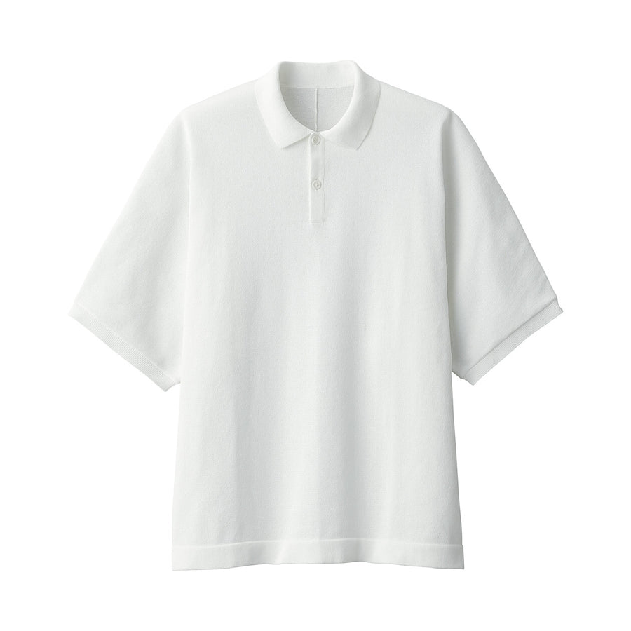 Quick dry knitted polo shirtUNISEX XS Off white