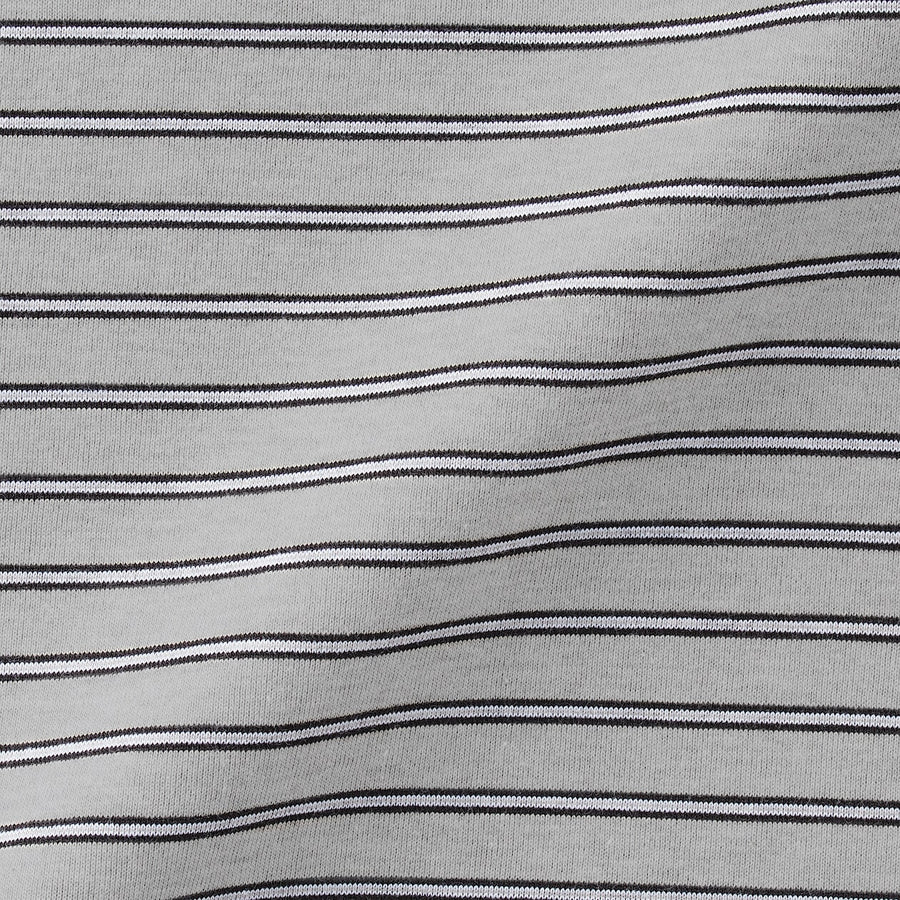 Men's Jersey striped crew neck S/S T-shirtGrey stripeXS